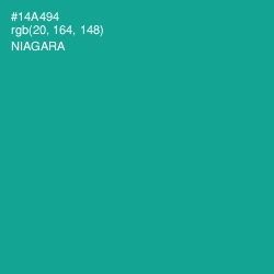 #14A494 - Niagara Color Image