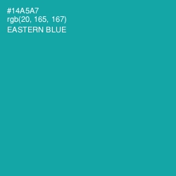 #14A5A7 - Eastern Blue Color Image