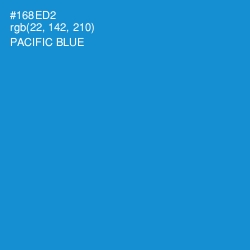 #168ED2 - Pacific Blue Color Image