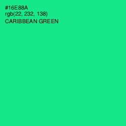 #16E88A - Caribbean Green Color Image