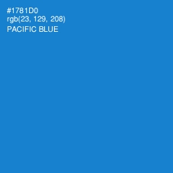 #1781D0 - Pacific Blue Color Image