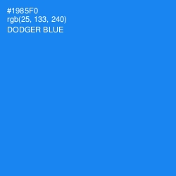 #1985F0 - Dodger Blue Color Image
