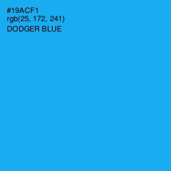 #19ACF1 - Dodger Blue Color Image