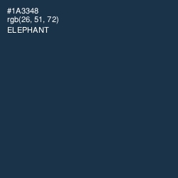 #1A3348 - Elephant Color Image