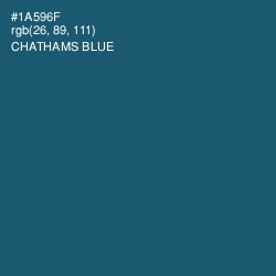 #1A596F - Chathams Blue Color Image