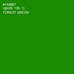 #1A8B01 - Forest Green Color Image