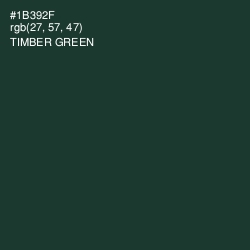 #1B392F - Timber Green Color Image