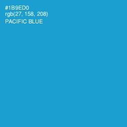 #1B9ED0 - Pacific Blue Color Image