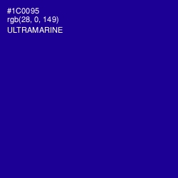 #1C0095 - Ultramarine Color Image