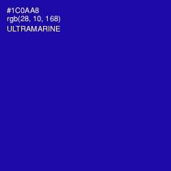 #1C0AA8 - Ultramarine Color Image
