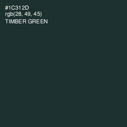 #1C312D - Timber Green Color Image