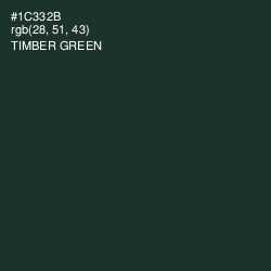 #1C332B - Timber Green Color Image
