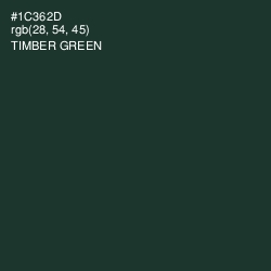 #1C362D - Timber Green Color Image