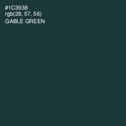 #1C3938 - Gable Green Color Image