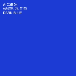 #1C3BD4 - Dark Blue Color Image