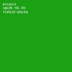 #1CA014 - Forest Green Color Image