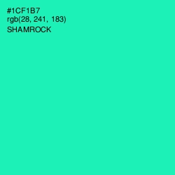 #1CF1B7 - Shamrock Color Image