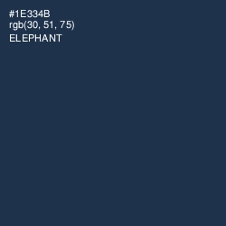 #1E334B - Elephant Color Image
