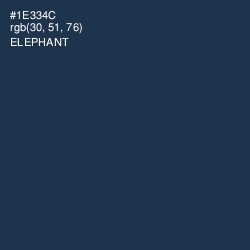 #1E334C - Elephant Color Image