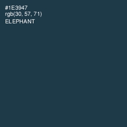 #1E3947 - Elephant Color Image