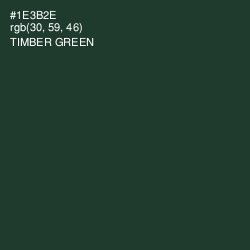 #1E3B2E - Timber Green Color Image