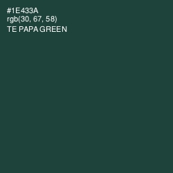 #1E433A - Te Papa Green Color Image
