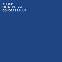 #1E4584 - Congress Blue Color Image