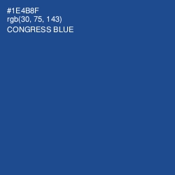 #1E4B8F - Congress Blue Color Image