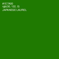 #1E7A00 - Japanese Laurel Color Image