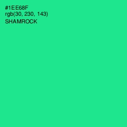#1EE68F - Shamrock Color Image