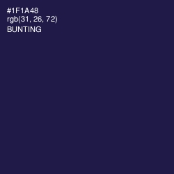 #1F1A48 - Bunting Color Image