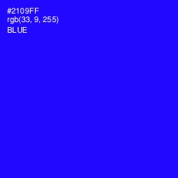 #2109FF - Blue Color Image