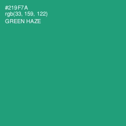 #219F7A - Green Haze Color Image