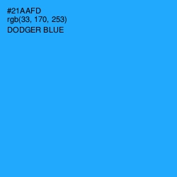 #21AAFD - Dodger Blue Color Image