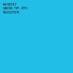 #21BFE7 - Scooter Color Image