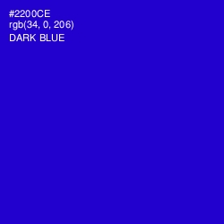#2200CE - Dark Blue Color Image