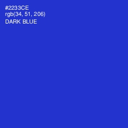 #2233CE - Dark Blue Color Image