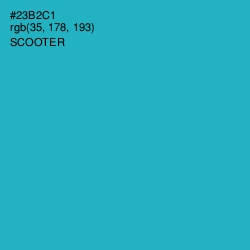 #23B2C1 - Scooter Color Image