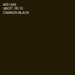 #251A05 - Cannon Black Color Image