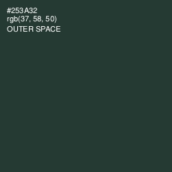 #253A32 - Outer Space Color Image