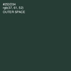 #253D34 - Outer Space Color Image
