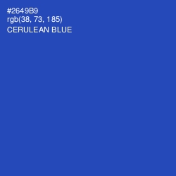 #2649B9 - Cerulean Blue Color Image