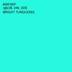 #26F9DF - Bright Turquoise Color Image