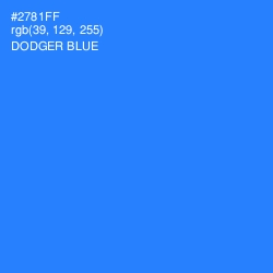 #2781FF - Dodger Blue Color Image