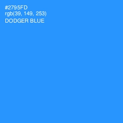 #2795FD - Dodger Blue Color Image