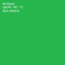 #27B64D - Sea Green Color Image