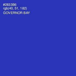 #2833B6 - Governor Bay Color Image
