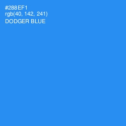 #288EF1 - Dodger Blue Color Image