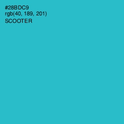 #28BDC9 - Scooter Color Image