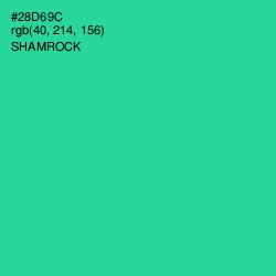 #28D69C - Shamrock Color Image